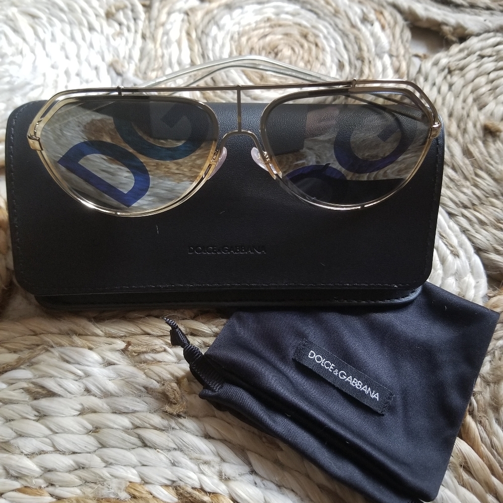 Dolce & Gabbana Logo Aviator Sunglasses